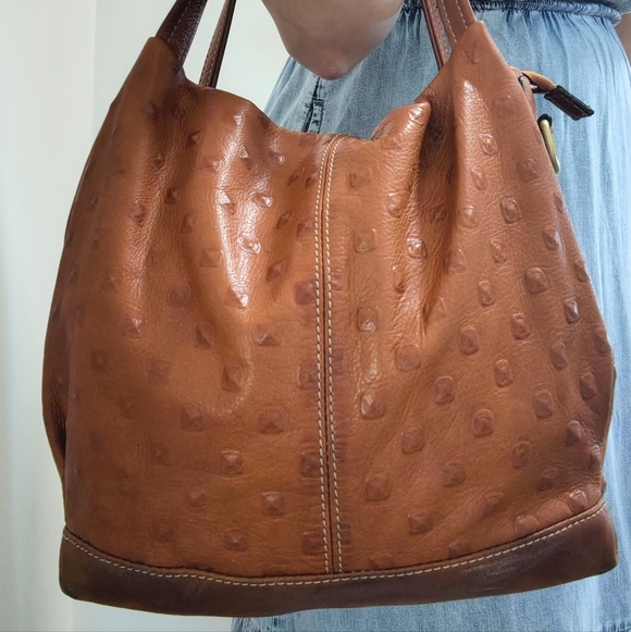 Sundance Brown Leather Satchel Tote Bag Boho Studded Purse Western Style - Picture 16 of 16